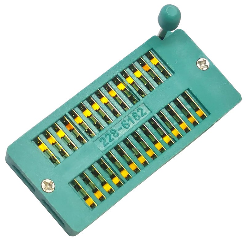 YEGAFE 2Pcs 28Pin Wide 2.54mm ZIF Zip IC Test DIP Board Socket Universal Gold Plated feet - Image 2